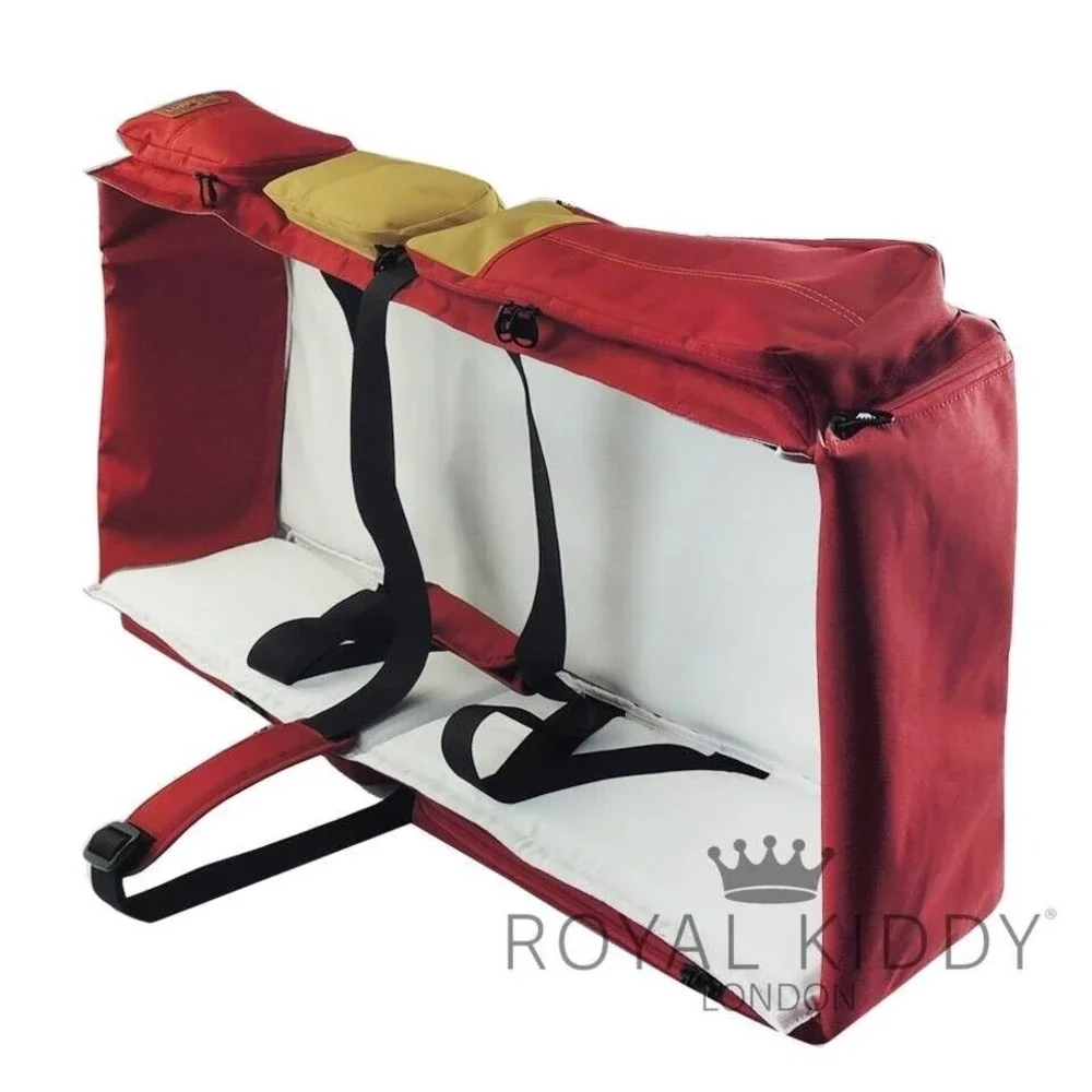 Royal Kiddy London Diaper Bag Baby Changing Pad Portable Maroon Folding 15x13x5